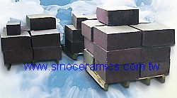Precast chrome corundum abrasion resistant block for heating furnace